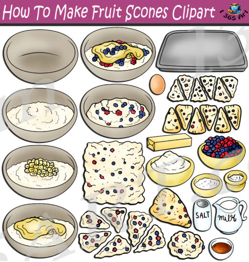 How To Make Fruit Scones Clipart