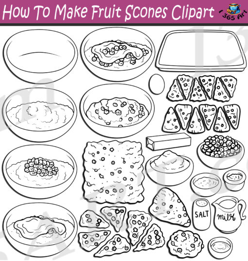 How To Make Fruit Scones Clipart