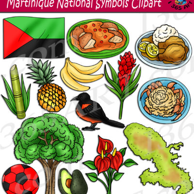 Martinique National Symbols Clipart