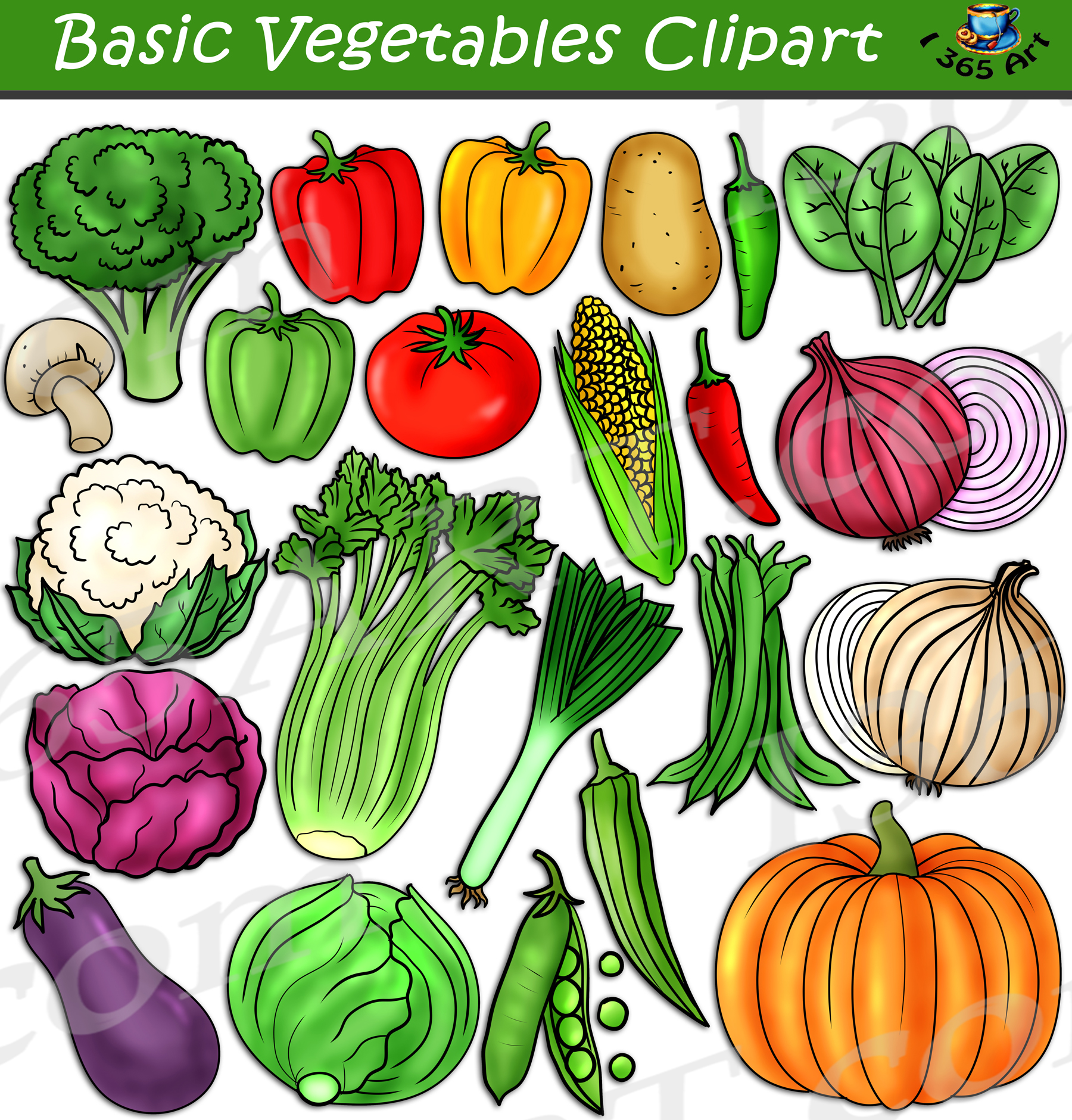 Basic Vegetables Clipart