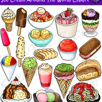 Ice Cream From Around The World Clipart