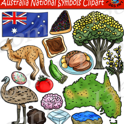 Australia National Symbols Clipart