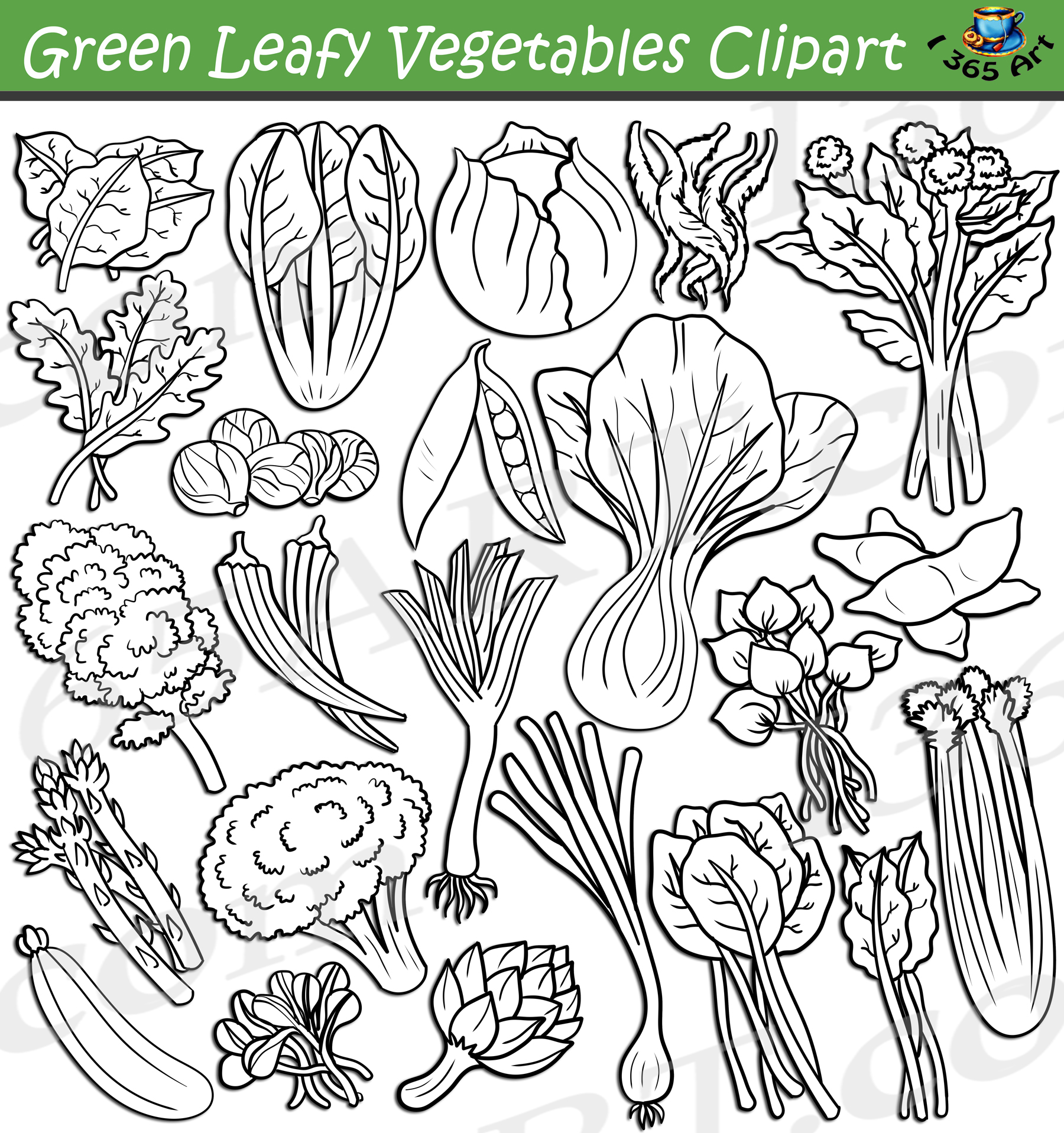 Green Leafy Vegetables Clipart
