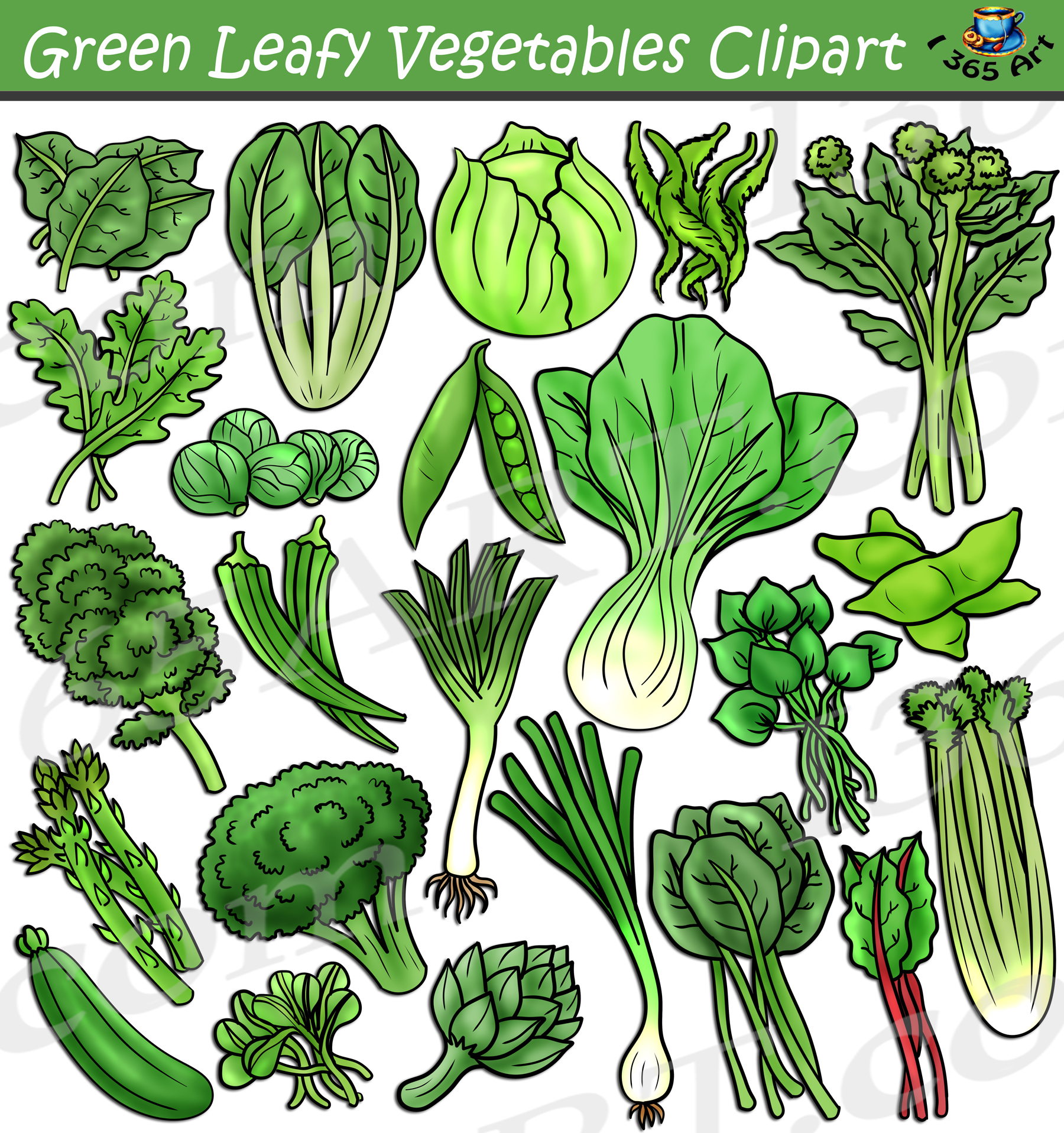 Green Leafy Vegetables Clipart
