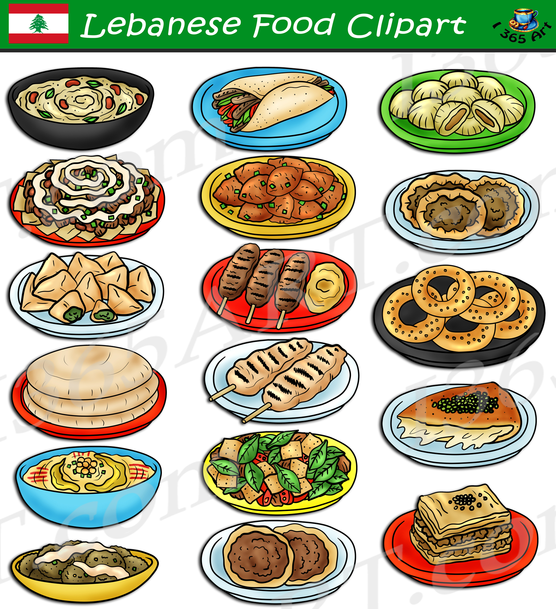 Lebanese Food Clipart