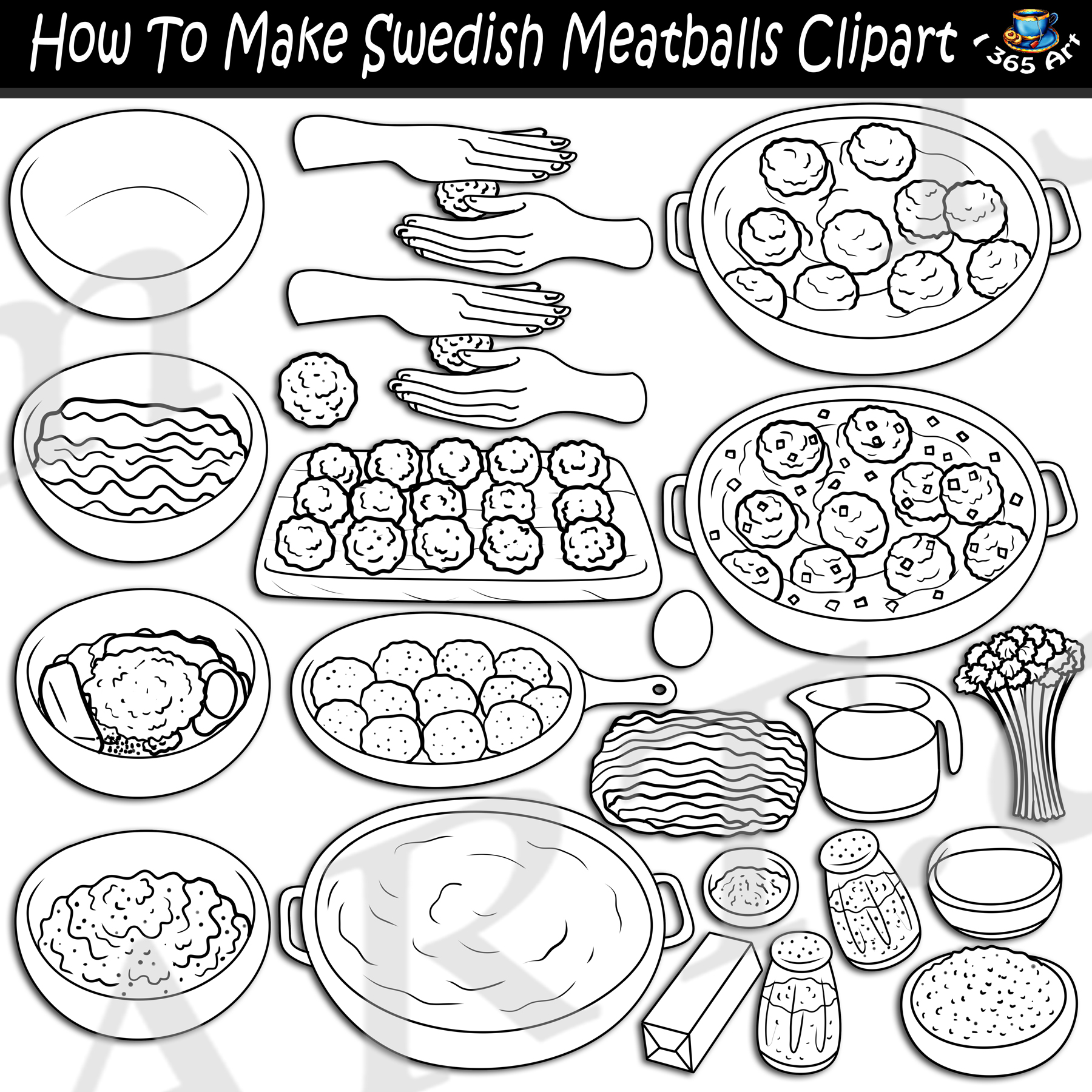 How To Make Swedish Meatballs Clipart Download - Image 2