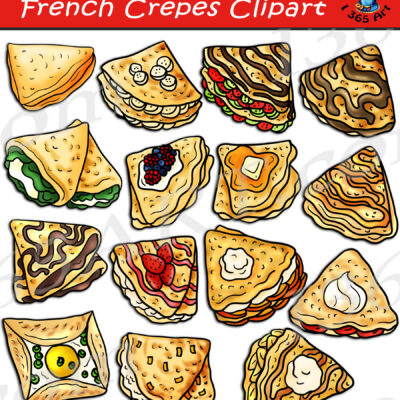French Crepes Food Clipart
