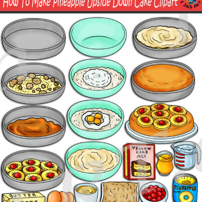 How To Make Pineapple Upside Down Cake Clipart