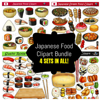 Japanese Food Clipart Bundle