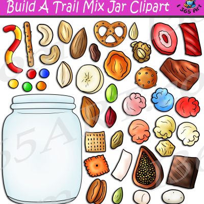 Build A Trail Mix Jar Clipart