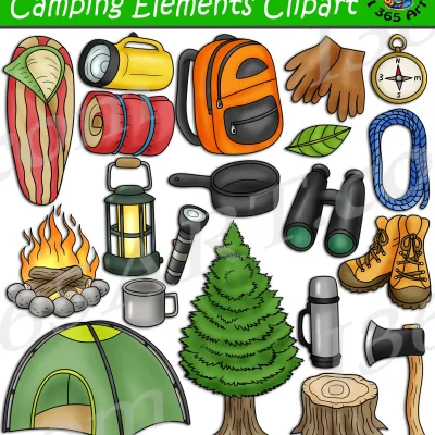 Camping Elements Clipart
