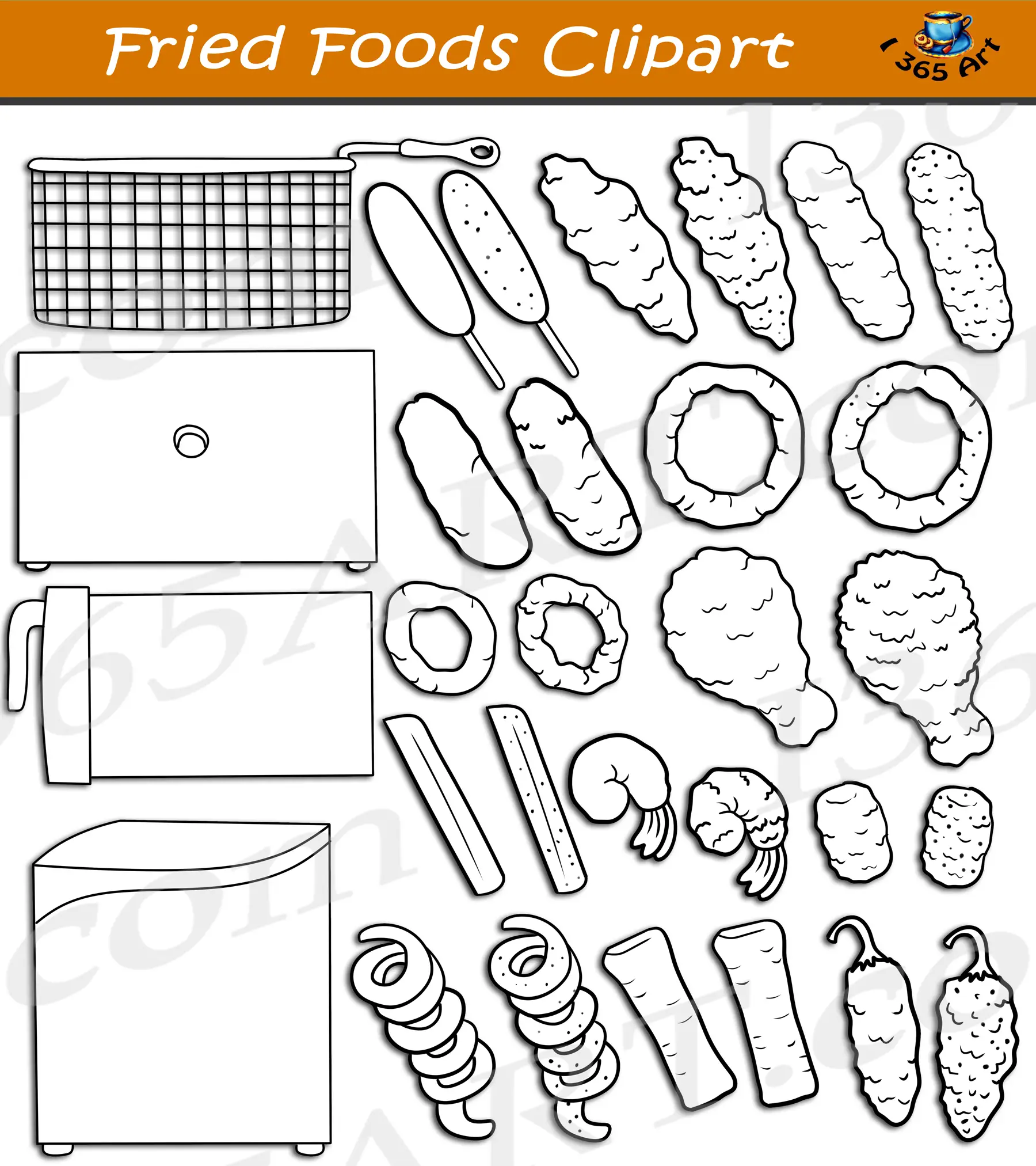 Fried Foods Clipart