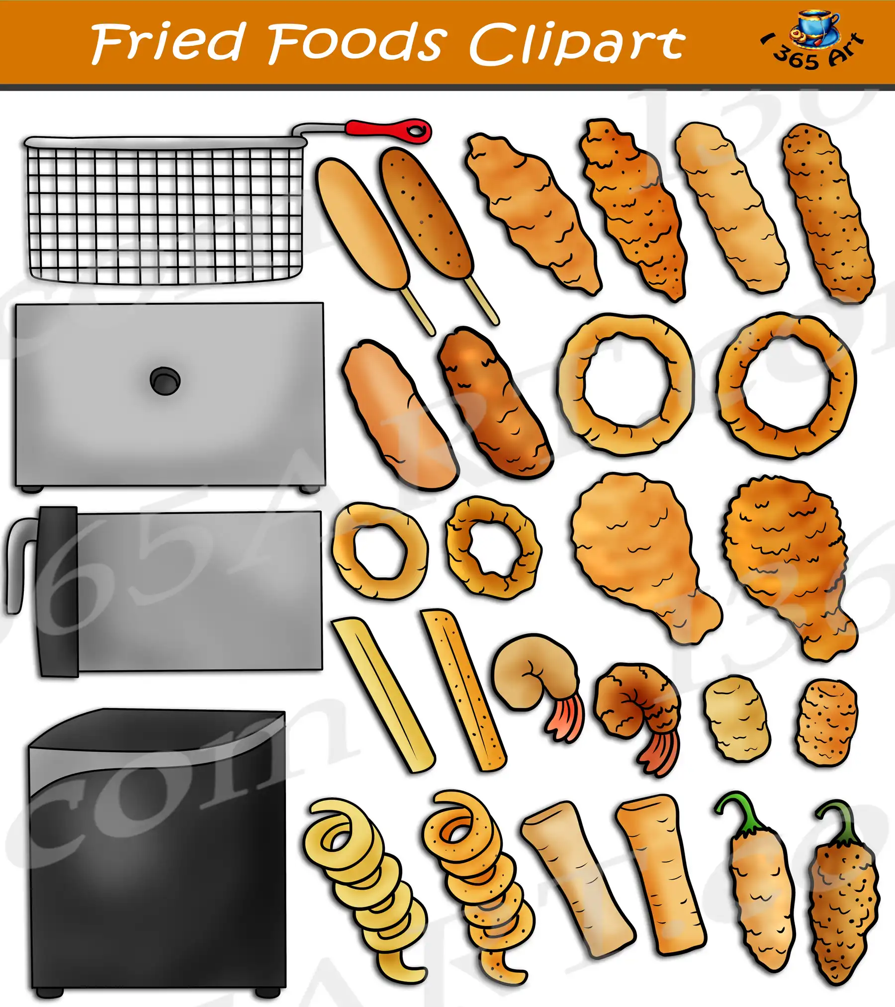 Fried Foods Clipart
