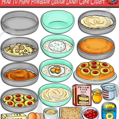 How To Make Pineapple Upside Down Cake Clipart