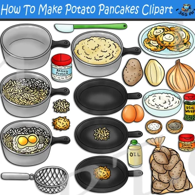 How To Make Potato Pancakes Clipart