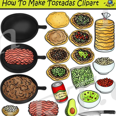 How To Make Tostadas Clipart