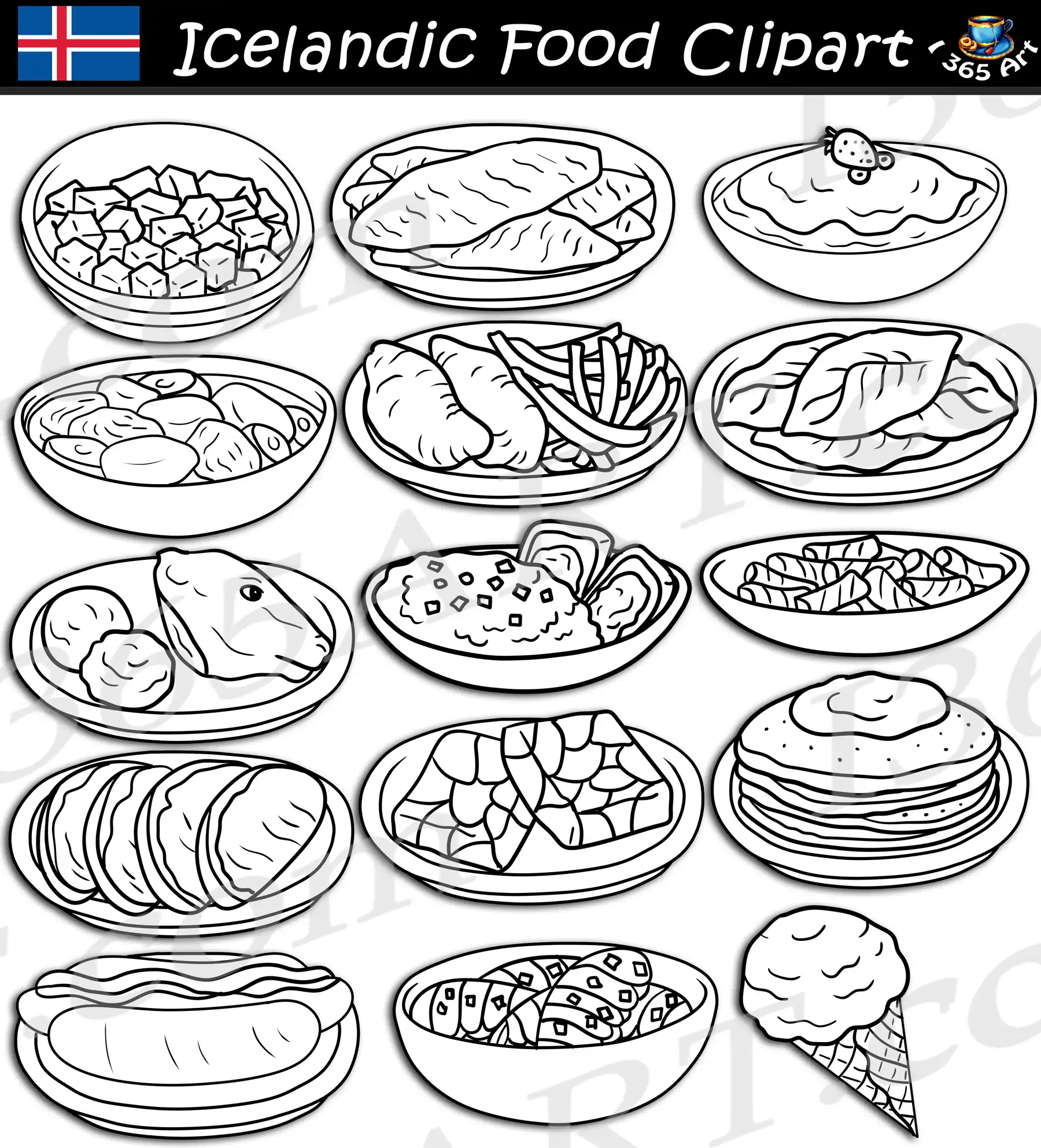 Icelandic Food Clipart