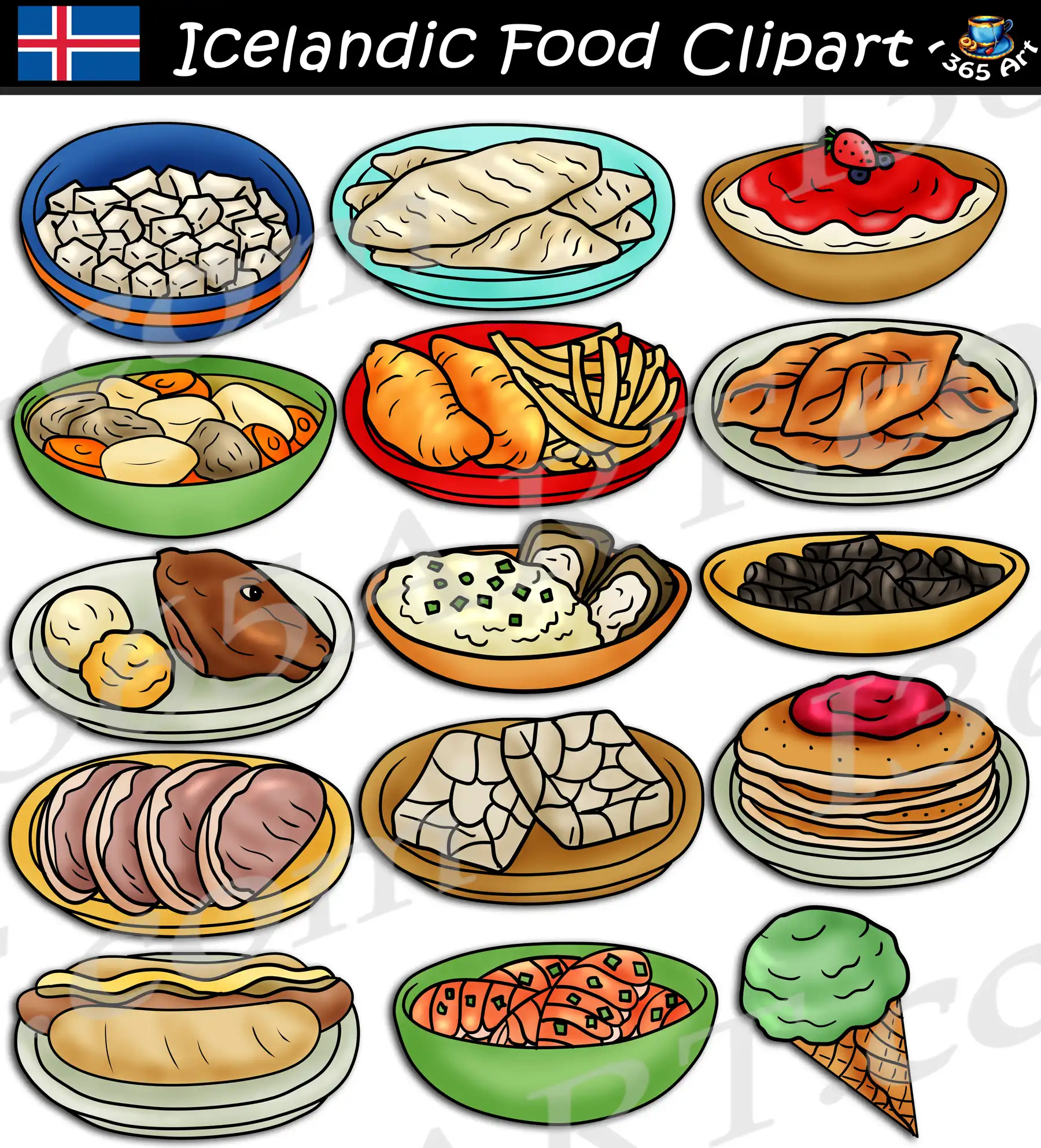 Icelandic Food Clipart